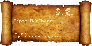 Depta Róbert névjegykártya